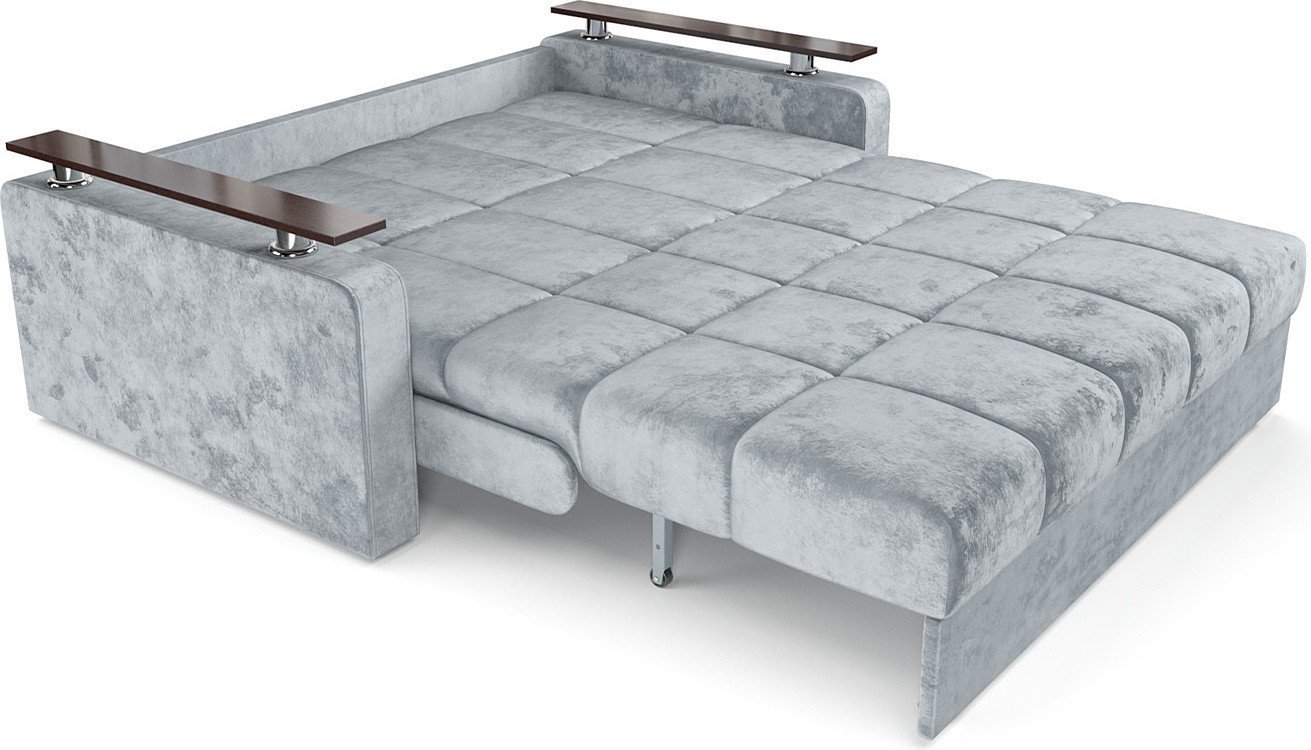 Диван Мебель-АРС Аккордеон Бакли ППУ 180x200 (велюр серый Plush OWV-11)