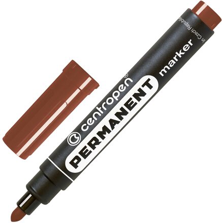 Маркер перманентный Centropen 2.5 мм 8566 0111 (коричневый)