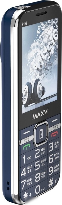 Кнопочный телефон Maxvi P18i (синий)