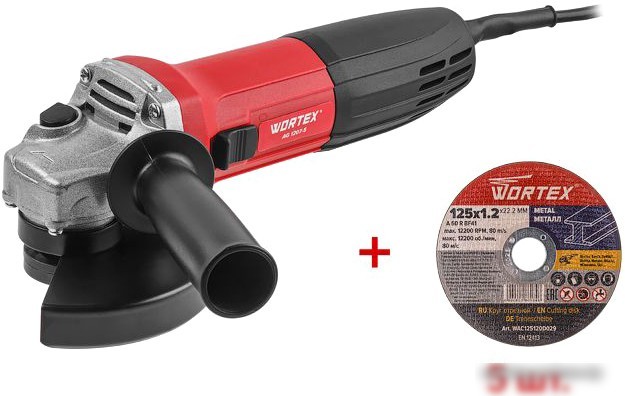 Угловая шлифмашина Wortex AG 1207-5 0333292 Угловая шлифмашина Wortex AG 1207-5 0333292