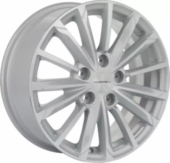 Литые диски Khomen KHW1611 16x6.5" 5x114.3мм DIA 54.1мм ET 45мм F-Silver