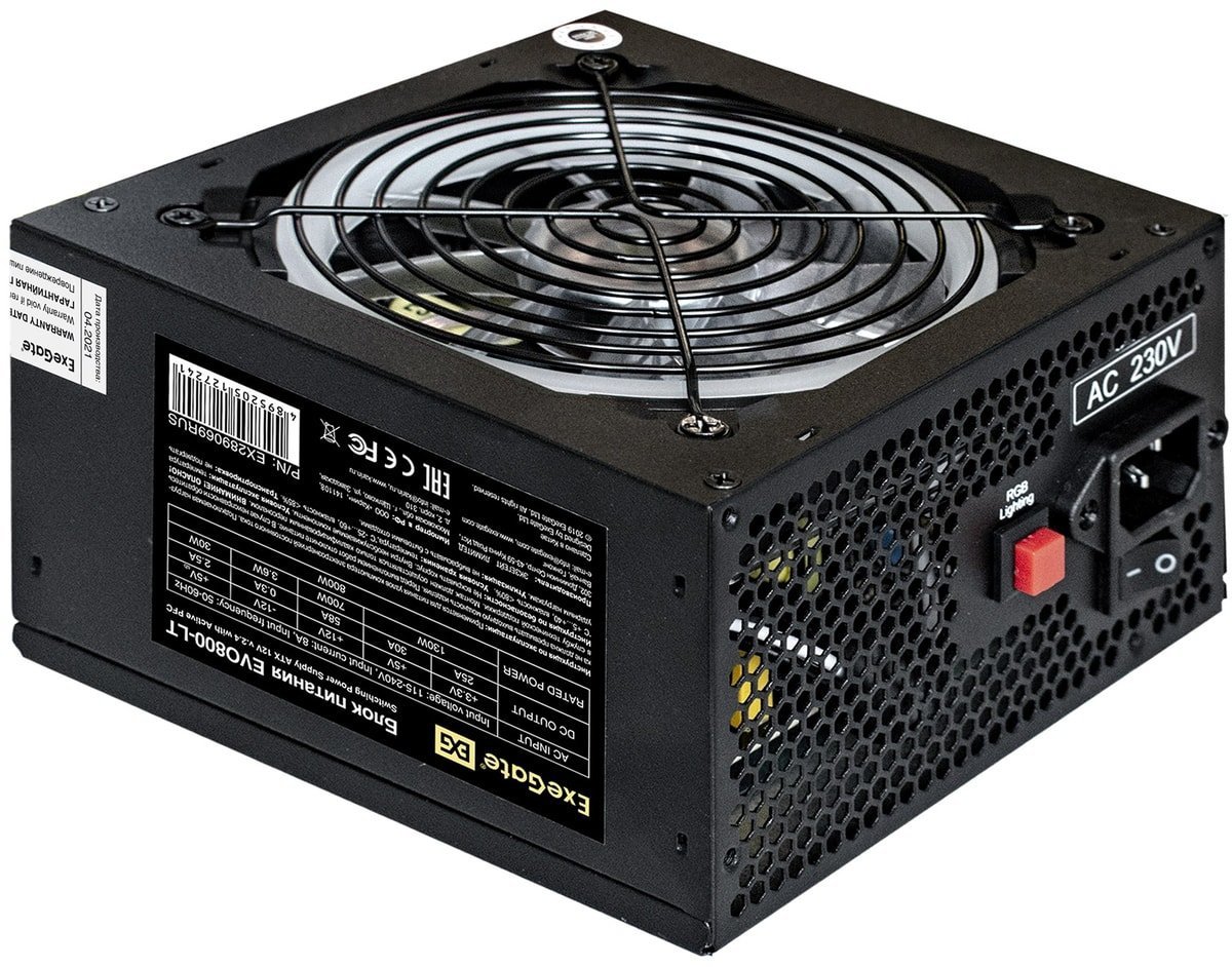 Блок питания ExeGate EVO800-LT EX289069RUS