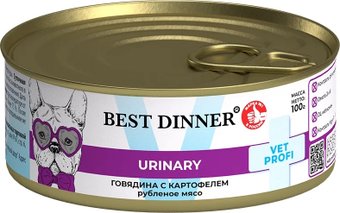 Консервированный корм для собак Best Dinner Vet Profi Urinary Exclusive Говядина с картофелем (100 г)