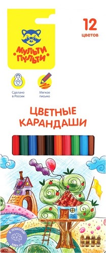 Набор цветных карандашей Мульти-пульти Невероятные приключения CP_41048 (12 цветов)