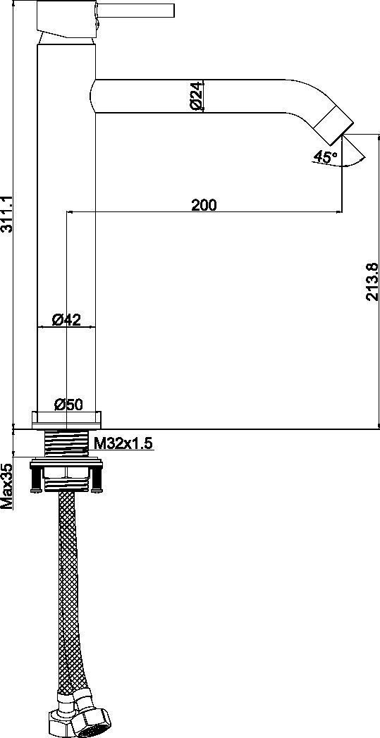 Смеситель Maxonor Pure Life PL1187-16