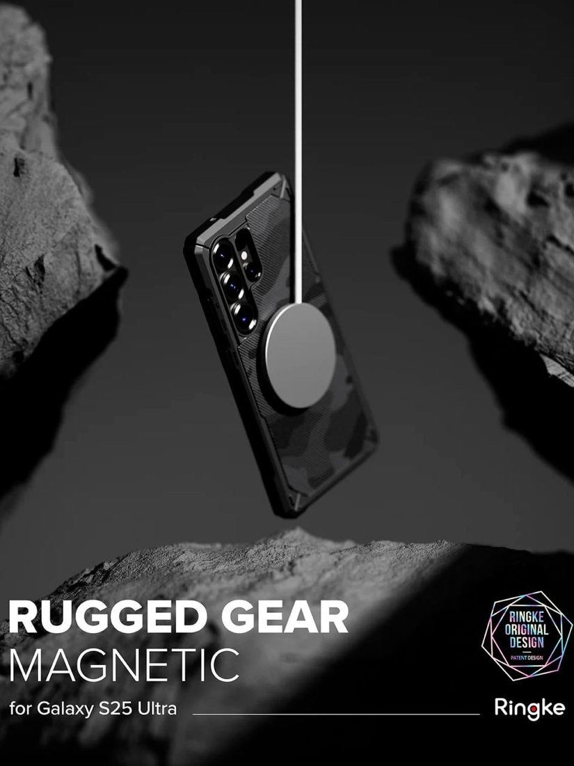 Чехол для телефона Ringke Rugged Gear Magnetic для Galaxy S25 Ultra Camo Black