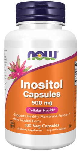 Витамины, минералы Now Foods Inositol 500 мг (100 капсул)