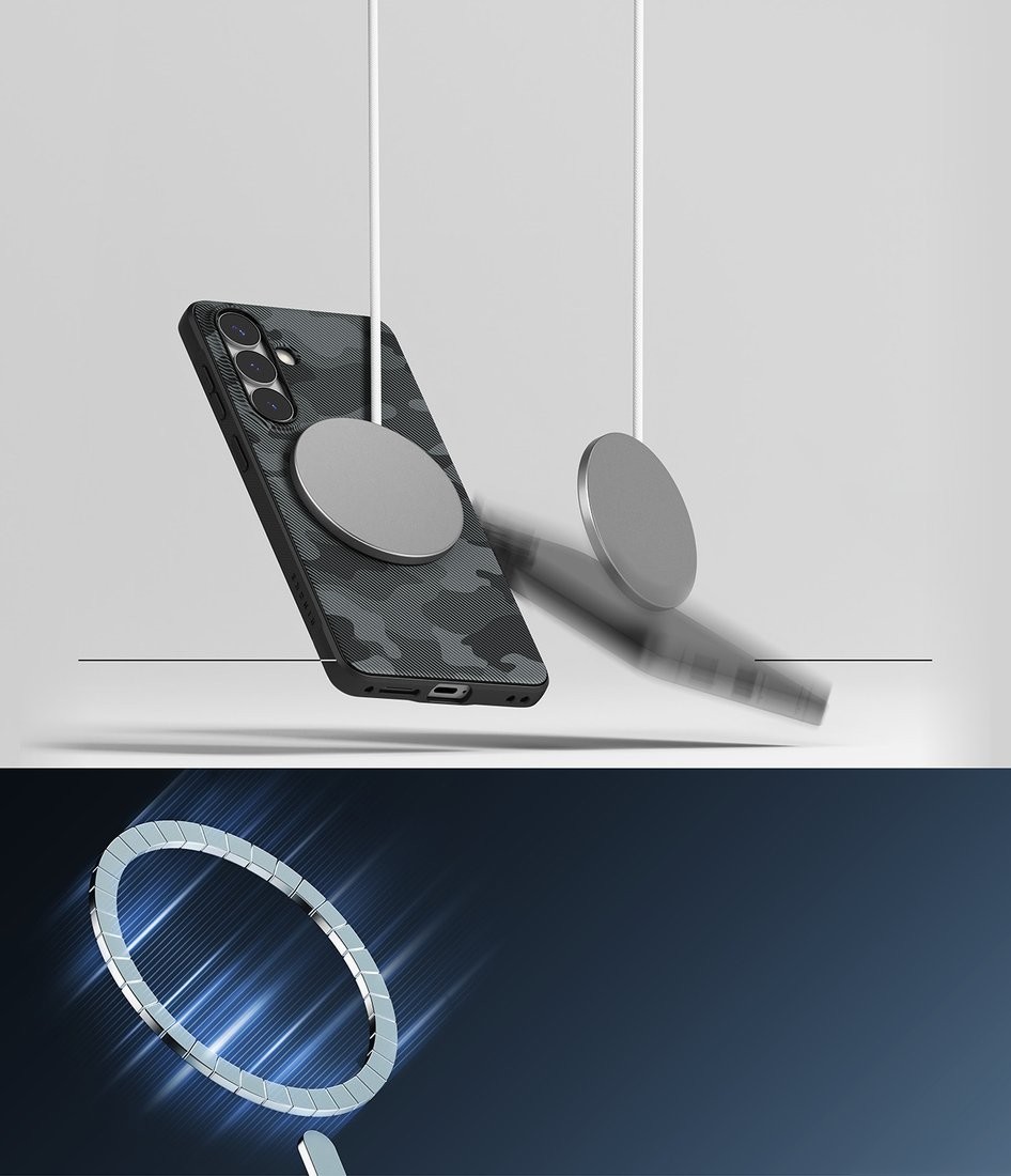 Чехол для телефона Ringke Onyx Magnetic для Galaxy S26 (Camo Black)