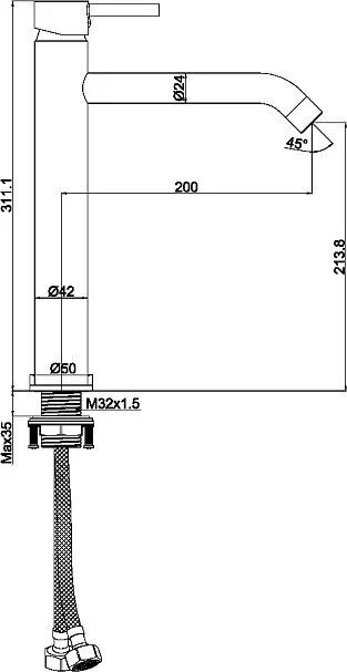 Смеситель Maxonor Pure Life PL1187-16
