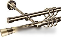 Карниз для штор АС ФОРОС Grace D16К/16Г + наконечники Конус золото (1.8м, антик) Карниз для штор АС ФОРОС Grace D16К/16Г + наконечники Конус золото (1.8м, антик)