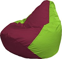 Кресло-мешок Flagman Груша Медиум XL Г1.1-305 (бордовый/салатовый)