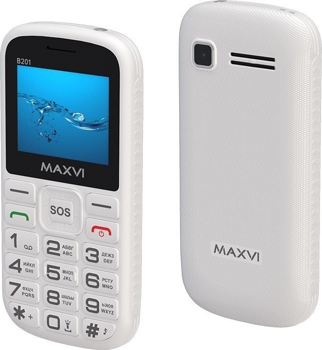 Кнопочный телефон Maxvi B201 (белый)