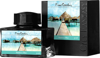 Чернила для перьевой ручки Pierre Cardin City Fantasy PC332-L11 (50 мл, голубые Мальдивы)