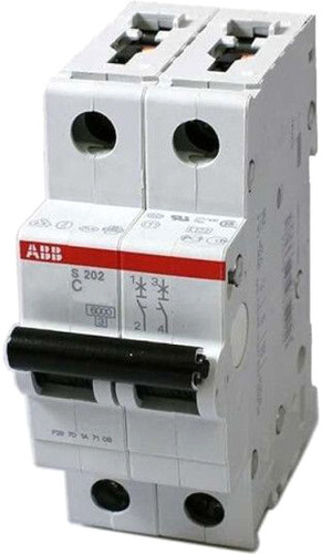 Выключатель автоматический ABB S 202 2P С 16А 6кА 2M 2CDS252001R0164