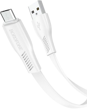 Кабель Borofone BX85 USB Type-A - microUSB (1 м, белый)