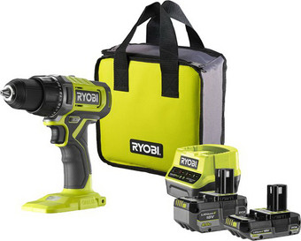 Дрель-шуруповерт Ryobi RDD18-2C42S 5133005521 (с 2-мя АКБ 2 Ач+4 Ач, сумка)