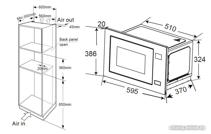 Микроволновая печь ZorG MIO211 S (черный)