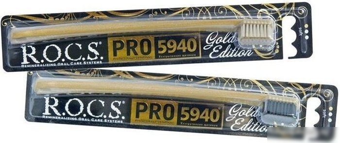 Зубная щетка R.O.C.S Pro Gold Edition мягкая