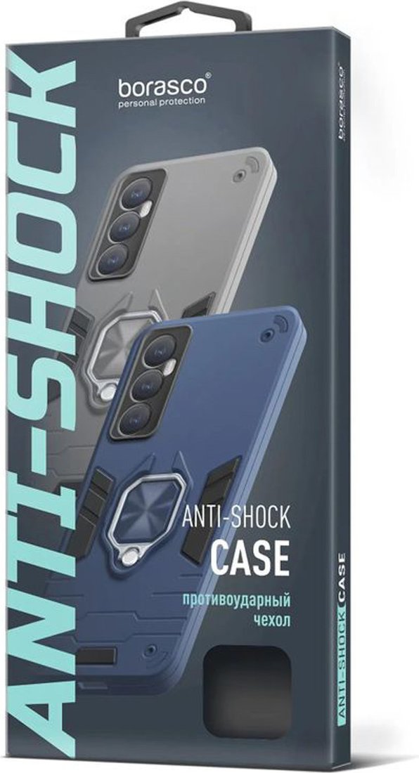 Чехол для телефона BoraSCO Anti-Shock Case для Tecno Spark 30 Pro 52541 (темно-синий)