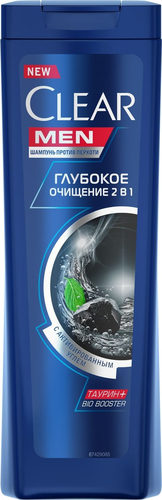 Шампунь Clear Men Vita ABE актив глубокое очищение 2 в 1 против перхоти 400 мл