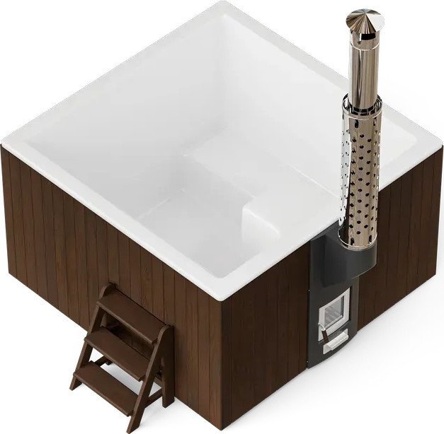 Купель PolarSpa Elite Quattro термососна 180 (темный, с аэромассажем)