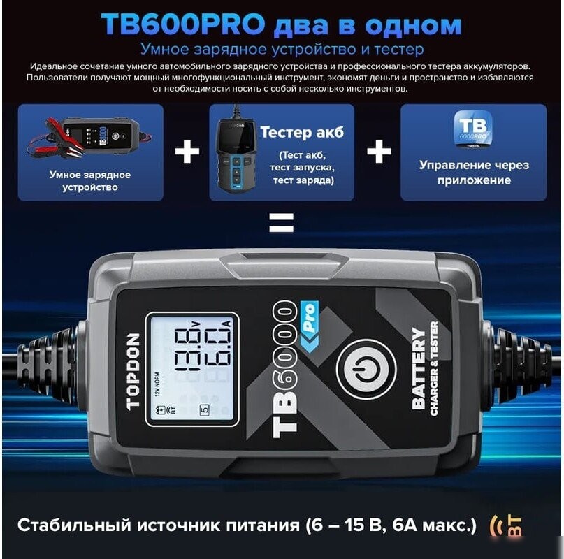 Зарядное устройство Topdon TB6000Pro