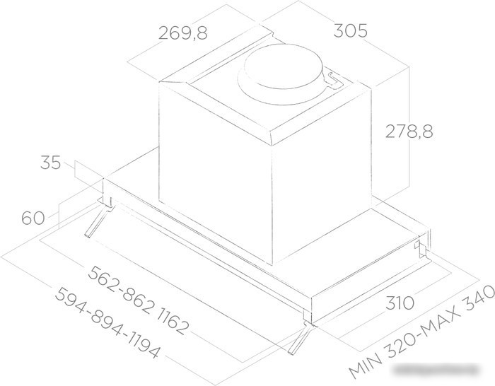 Кухонная вытяжка Elica Boxin IX/A/120 PRF0097842B