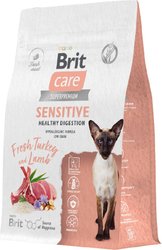 Сухой корм для кошек Brit care Superpremium Sensitive с индейкой и ягненком (чувствительное пищеварение) 400 г