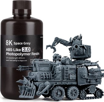 Фотополимер Elegoo 8K ABSlike V3.0 1кг (серый)