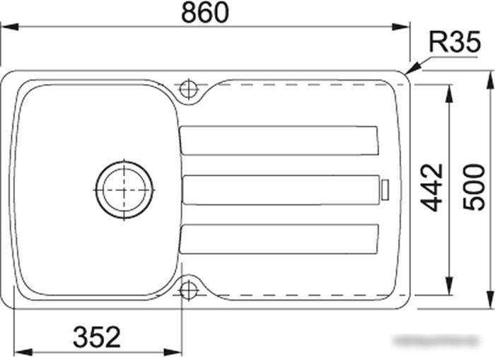 Кухонная мойка Franke Antea AZG 611-86 (белый)