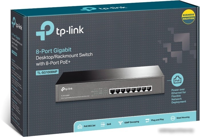Коммутатор TP-Link TL-SG1008MP