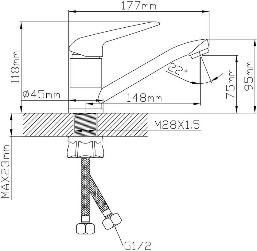 Смеситель AV Engineering AVPOS4-A173-148