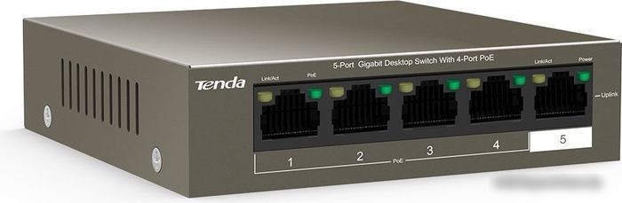 Неуправляемый коммутатор Tenda TEG1105P-4-63W