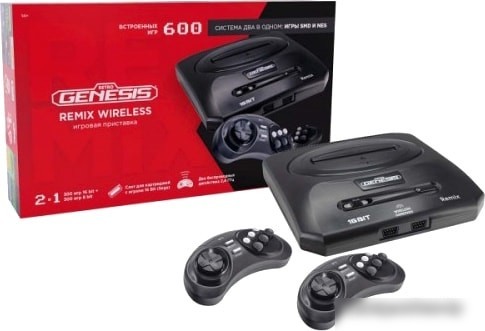 Игровая приставка Retro Genesis Remix Wireless 8+16 Bit (2 геймпада, 600 игр)