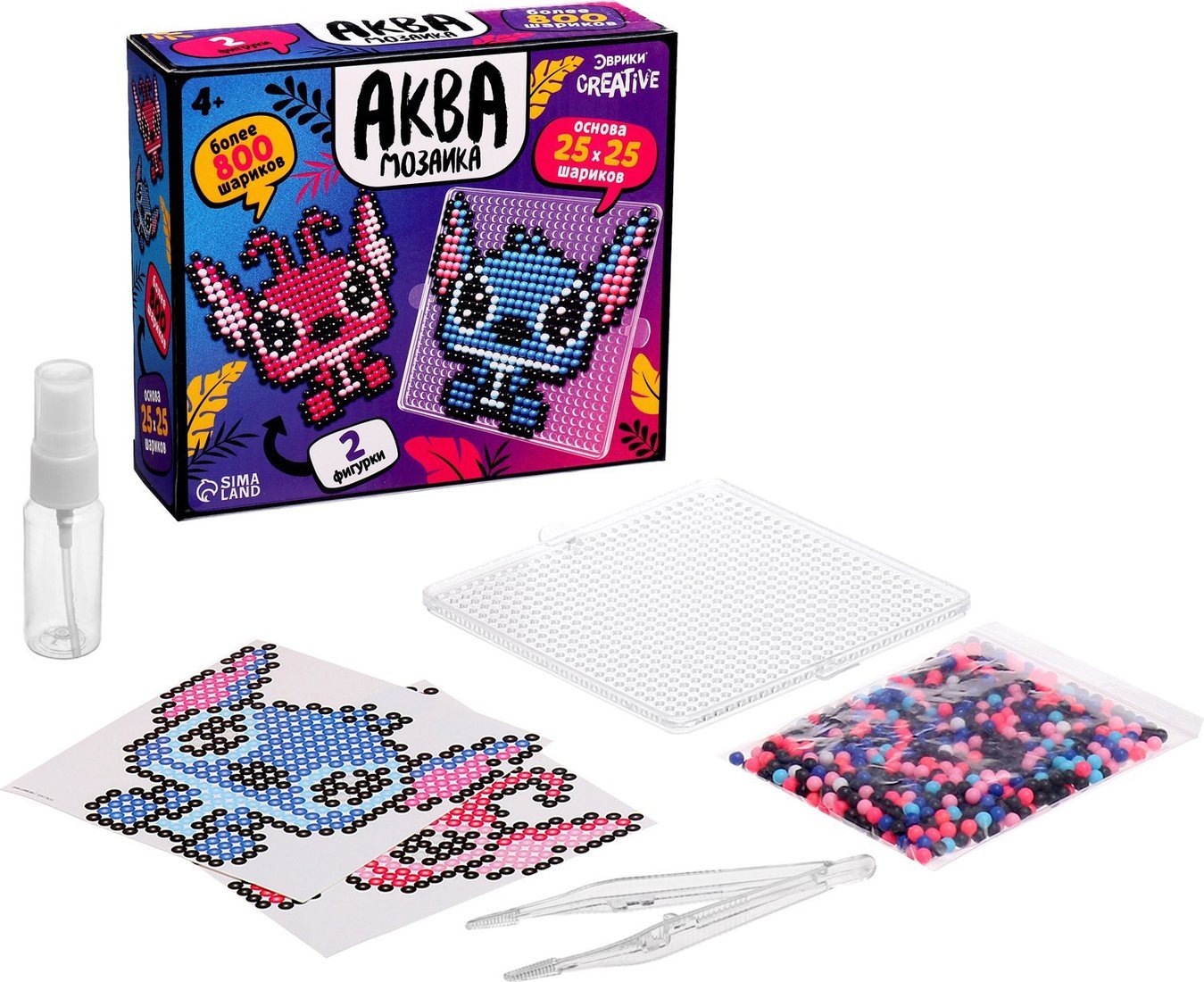 Развивающая игра Эврики Аквамозаика. Стич с подружкой 10417635