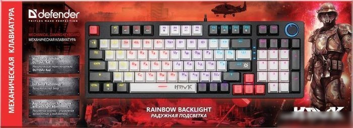Клавиатура Defender Hawk GK-418 (Outemu Red)