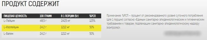Аминокислоты Binasport Instant BCAA 2:1:1 (1000г, без вкуса)