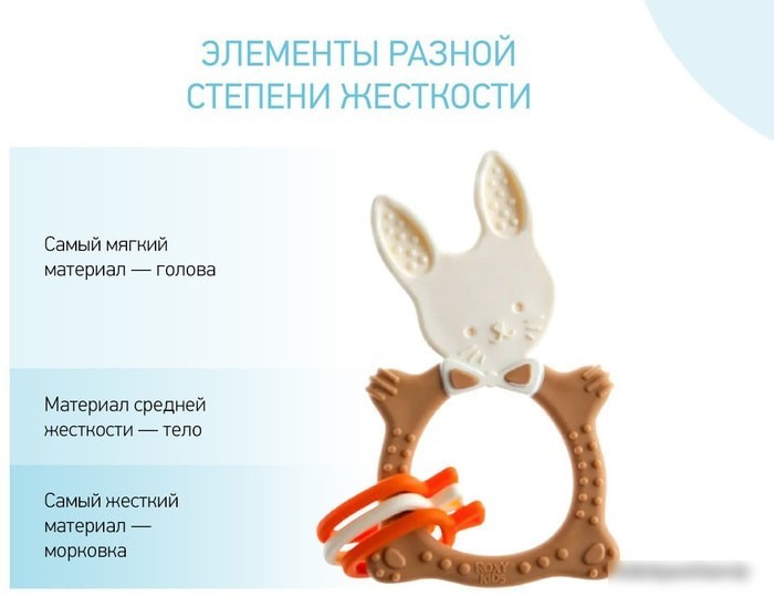 Сортер Roxy Kids Bunny Teether RBT-001BD (шоколадный)