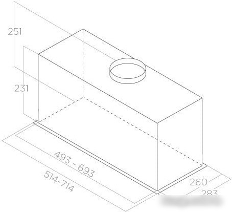 Кухонная вытяжка Elica Fold BL/A/52 PRF0181960