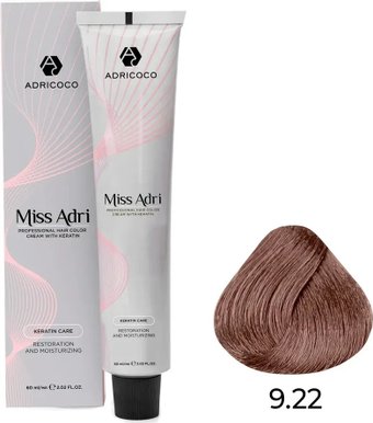 Крем-краска Adricoco Miss Adri 9.22 (100мл, очень светлый блонд интенсивный фиолетовый)