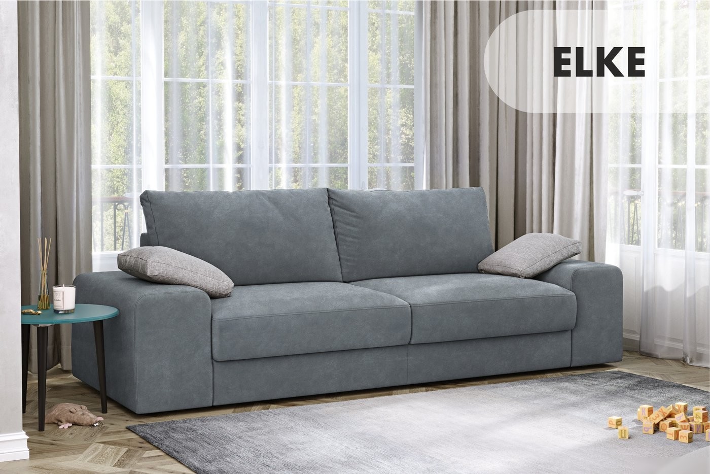 Диван Mio Tesoro Elke Base Kashemir 974 (серый)