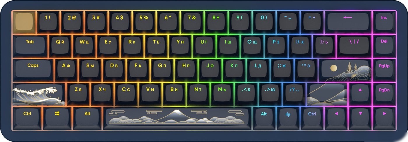 Клавиатура Red Square Alumix 68 Yotei + коврик Red Square Yotei (g3ms Magnetite Ice)