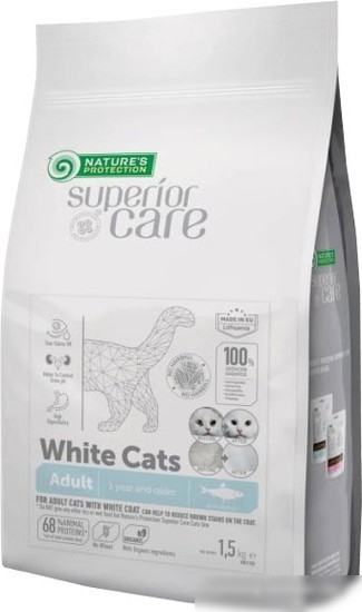 Сухой корм для кошек Nature's Protection White Cat Grain Free сельдь NPSC47630 (1.5 кг)
