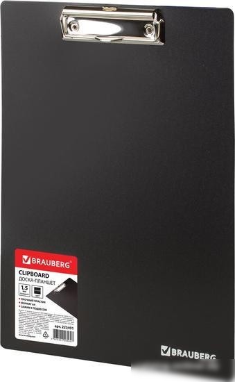 Планшет с зажимом BRAUBERG 223491 (черный)