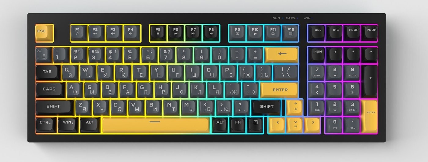 Клавиатура Ritmix RKB-598BL (черный/серый)