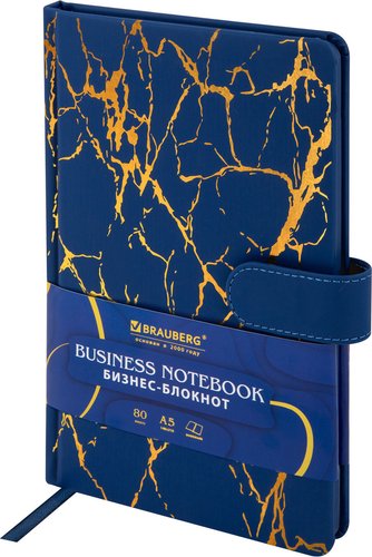 Блокнот BRAUBERG Goldy 118645 (синий)