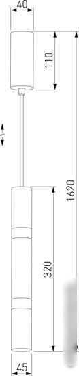 Подвесная люстра Евросвет 50210/1 LED (черный)