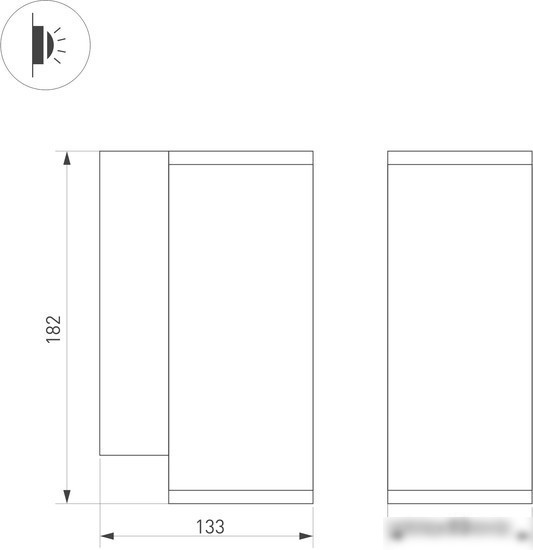 Уличный настенный светильник Arlight LGD-FORMA-WALL-R90-12W Warm3000 037258
