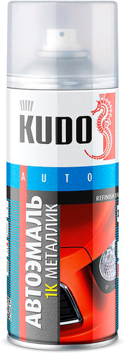 Автомобильная краска Kudo 1K эмаль автомобильная ремонтная металлик KU-41640 (520 мл, Серебристая 640)