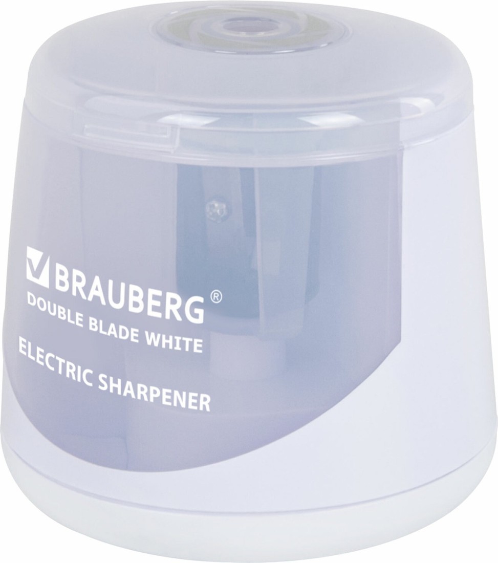 Точилка BRAUBERG Double Blade 271337 электрическая (белый)